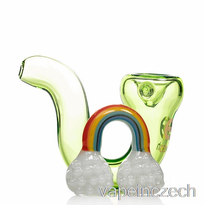 Cheech Glass Rain 'n' Rainbows Hand Pipe Transparent Green Vape Pen